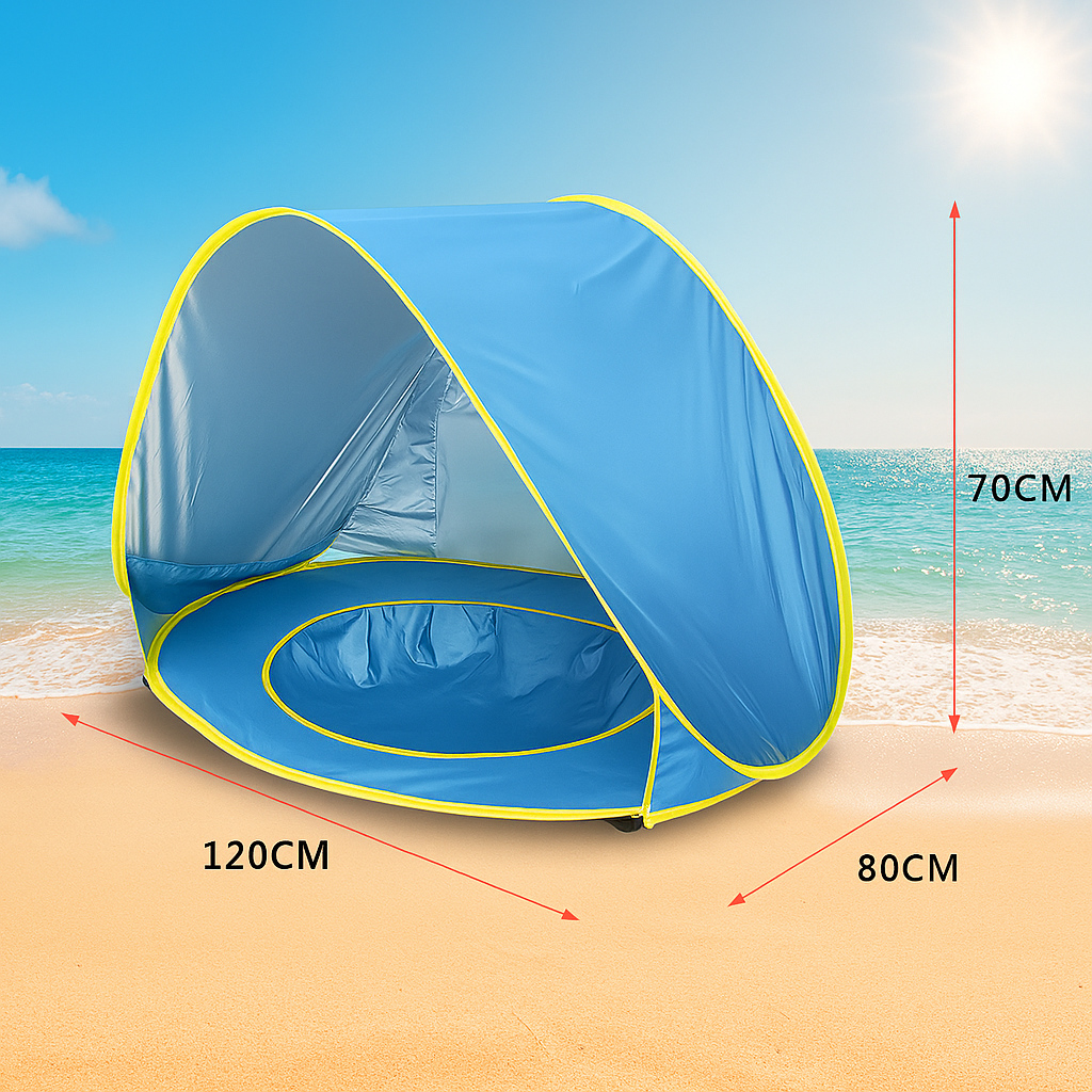Plouf Stamp™ - Tente de plage bébé - protection maximale & confort garanti