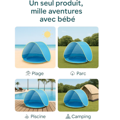 Plouf Stamp™  - Tente de plage bébé  - protection maximale & confort garanti