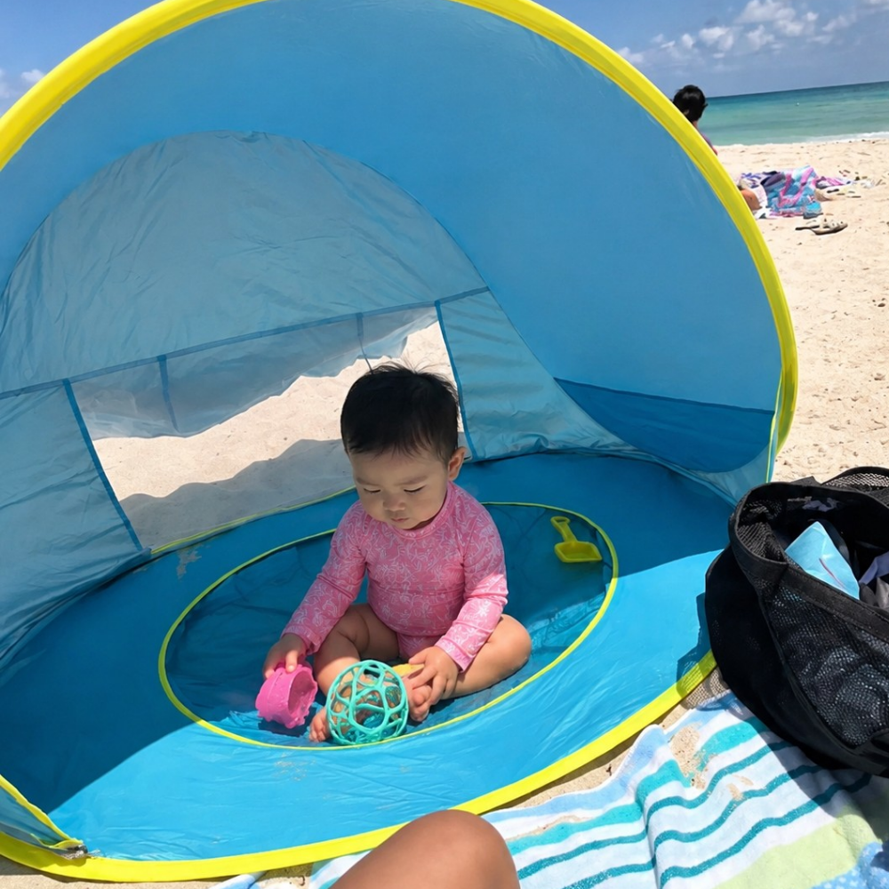 La bulle de bébé ™ - Tente de plage bébé  - protection maximale & confort garanti